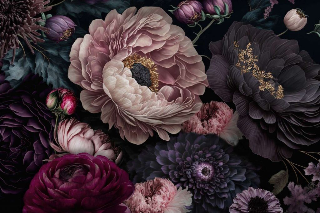 Stemningsfuld blomsterfantasi