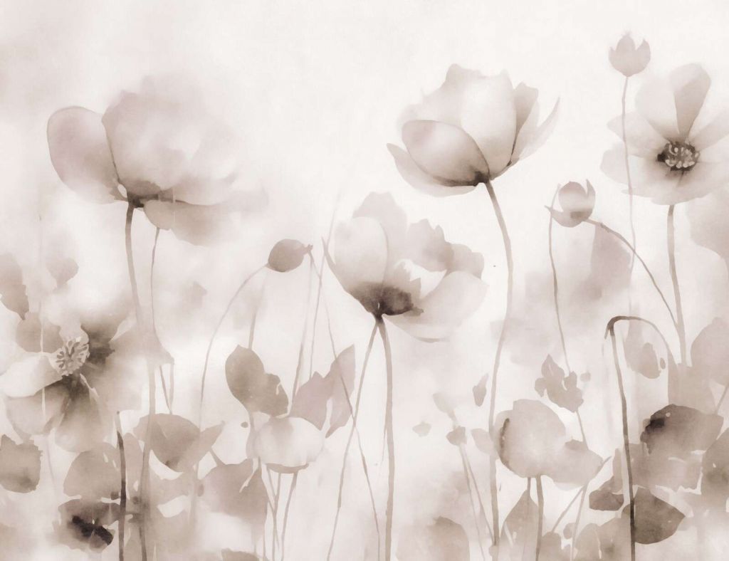 Æteriske engblomster lys beige