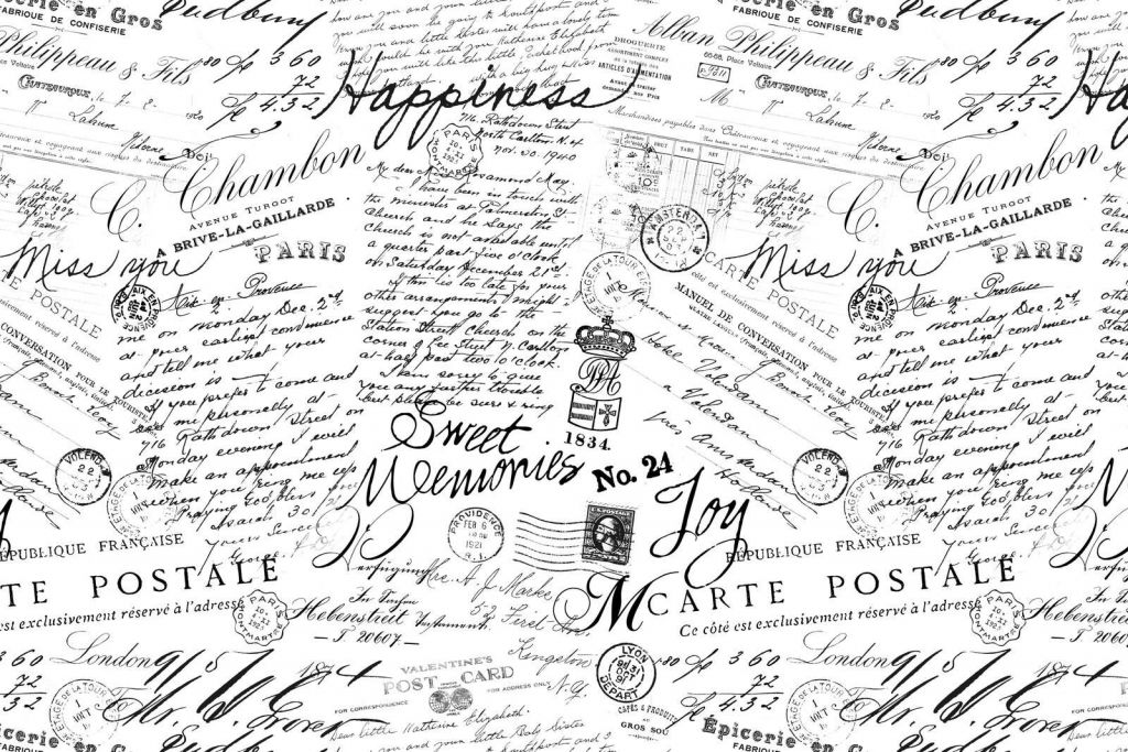 Sort-hvid vintage-typografi