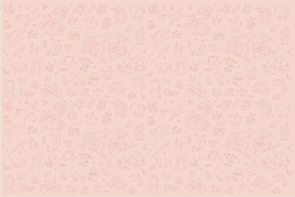 skovdyr rolig pink print