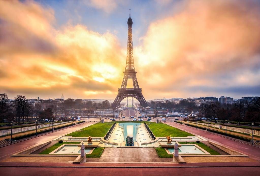 Städer tapet Eiffeltornet