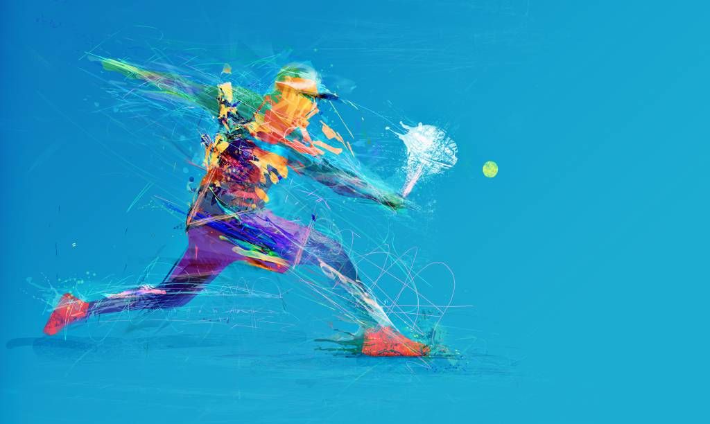 Övriga Illustrerad tennisspelare