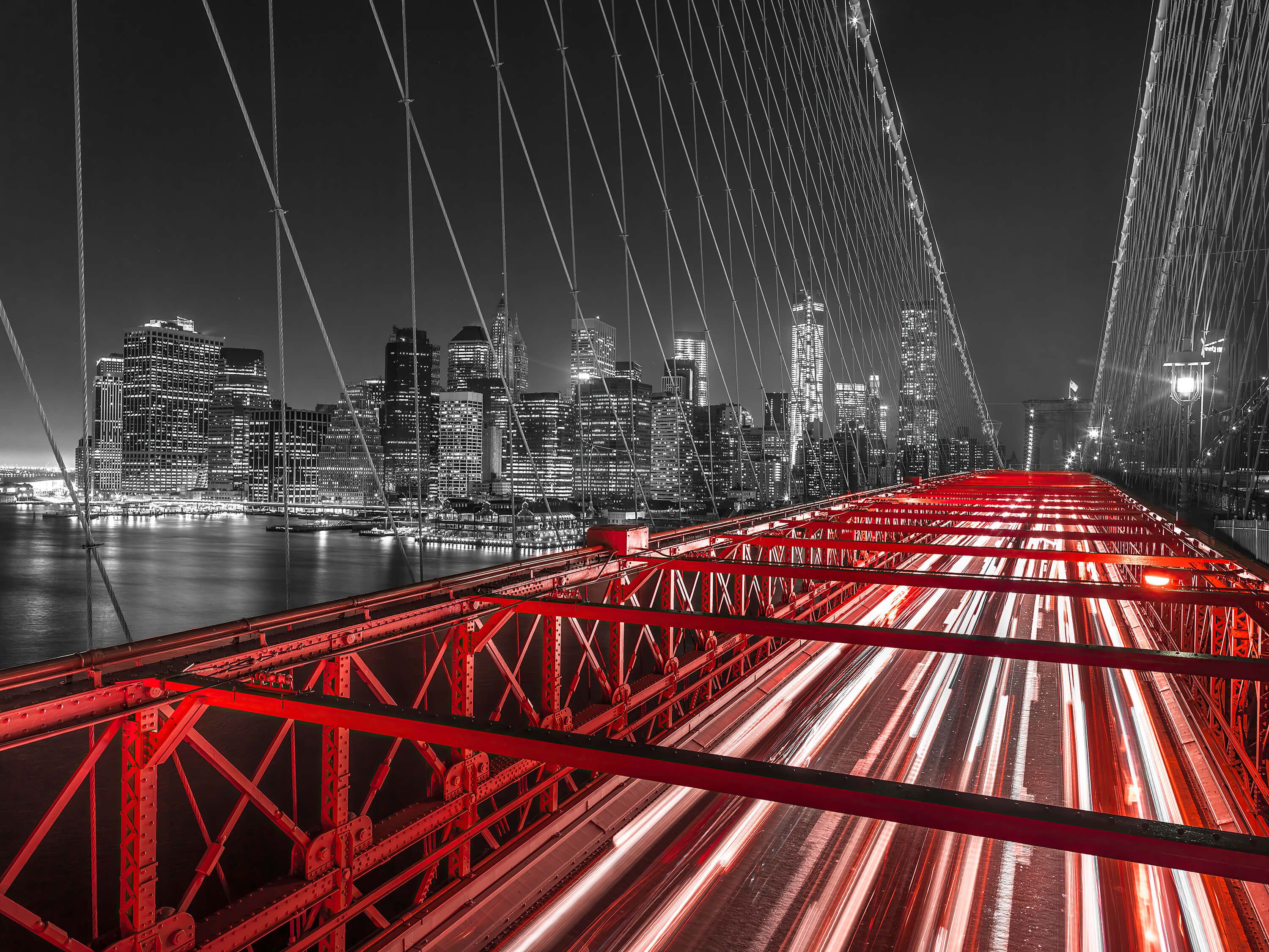  Röda Brooklyn Bridge