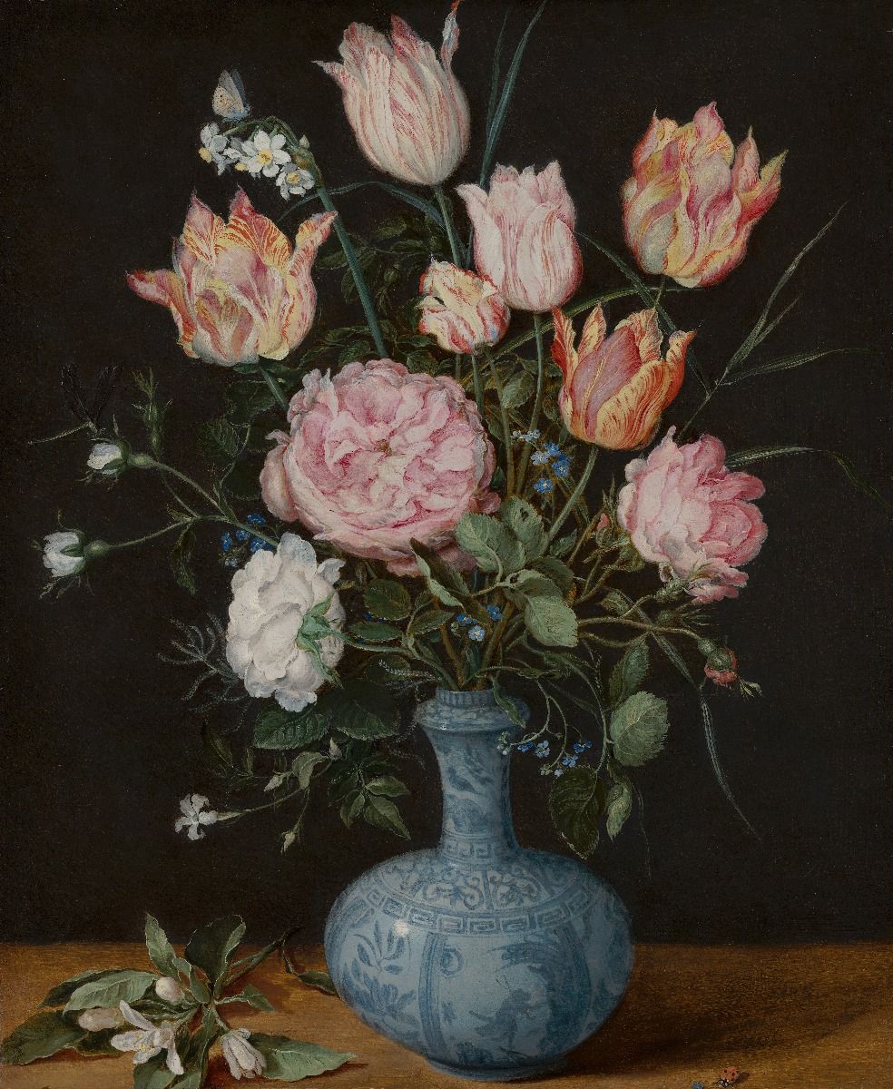 Wan-Li vase med blomster