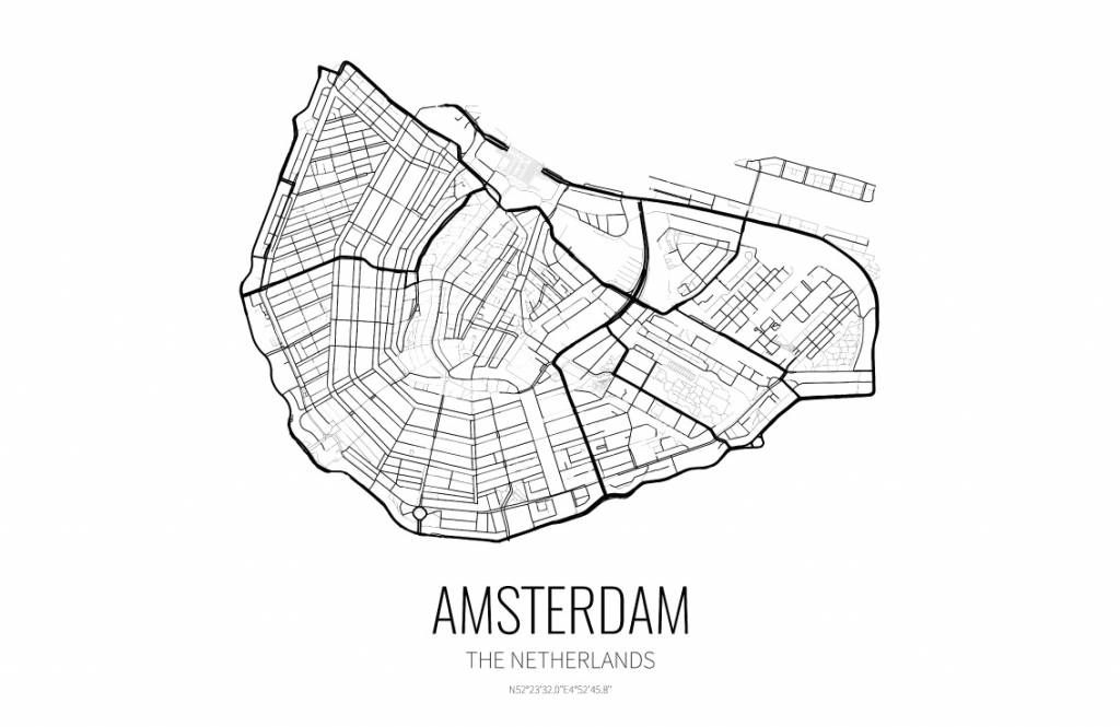 Unikt kart over Amsterdam