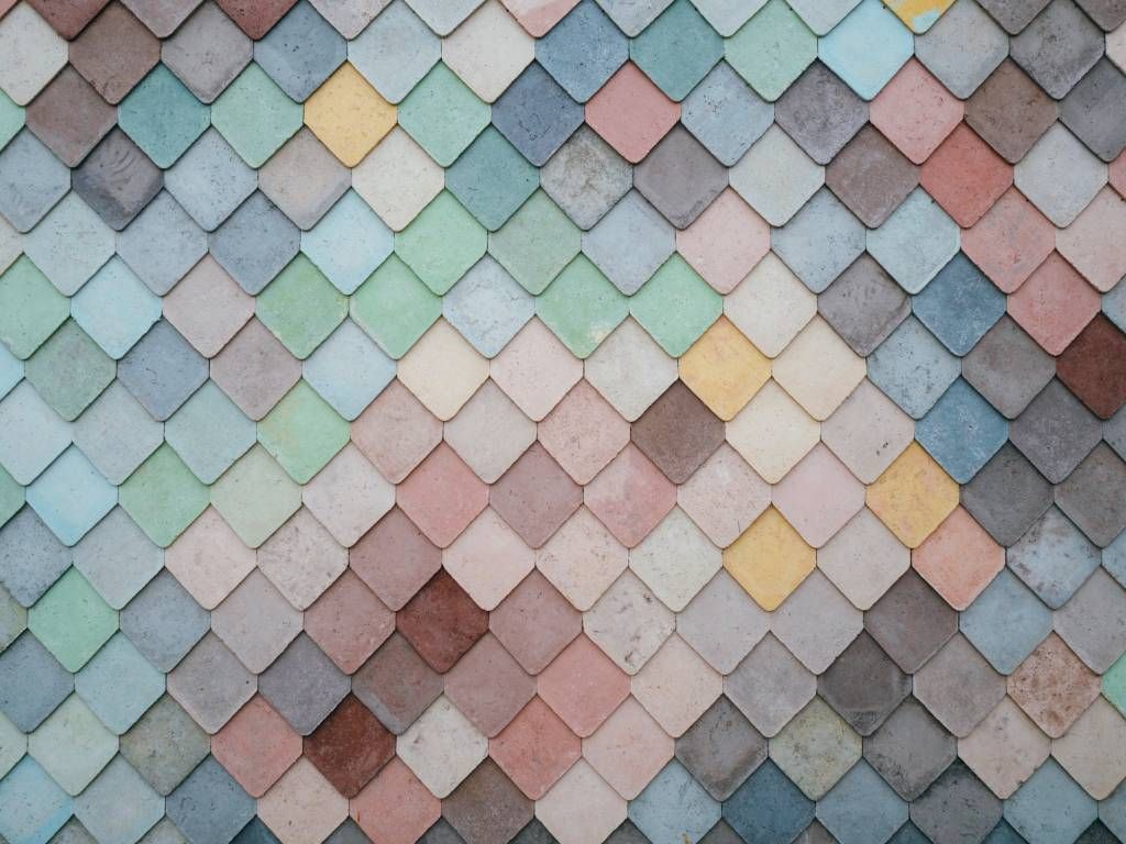 Pastellfargede fliser