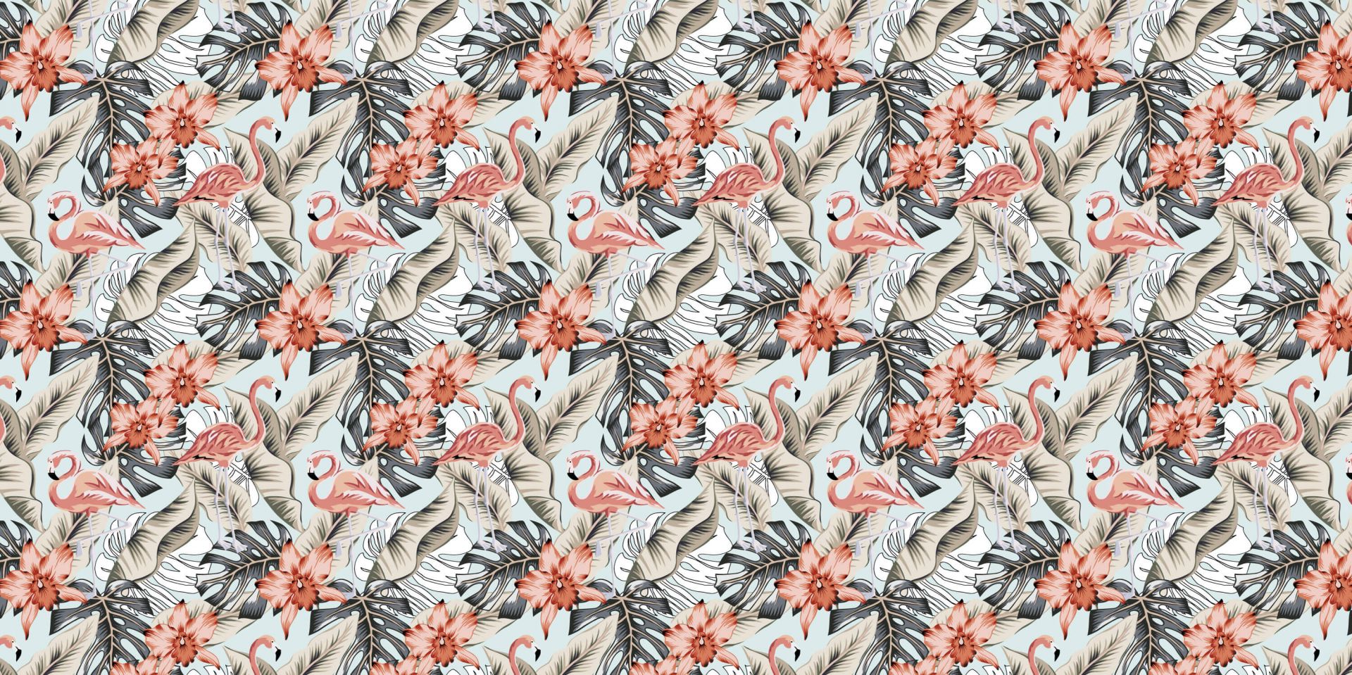 Tropisk lyserød flamingo