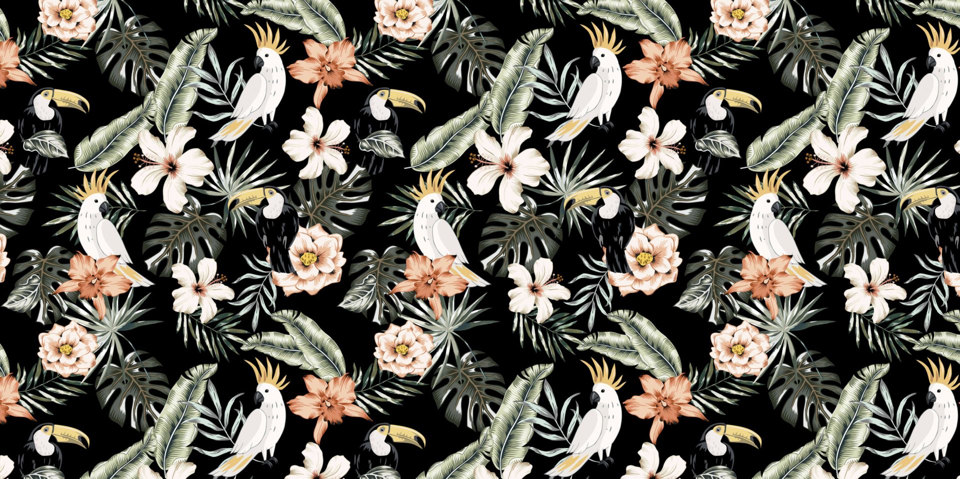 Tropisk tdkan og papegøye