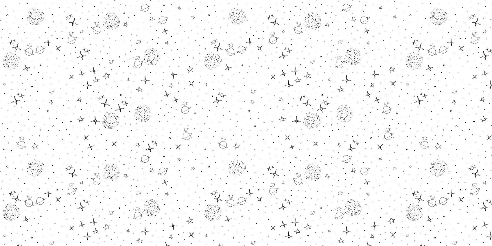 Rymdmönster svart och vitt