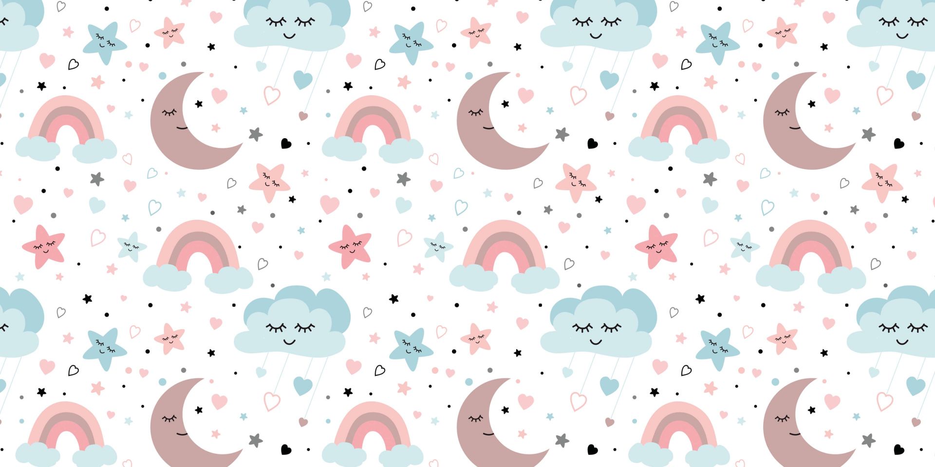 Skyer, måner og regnbuer