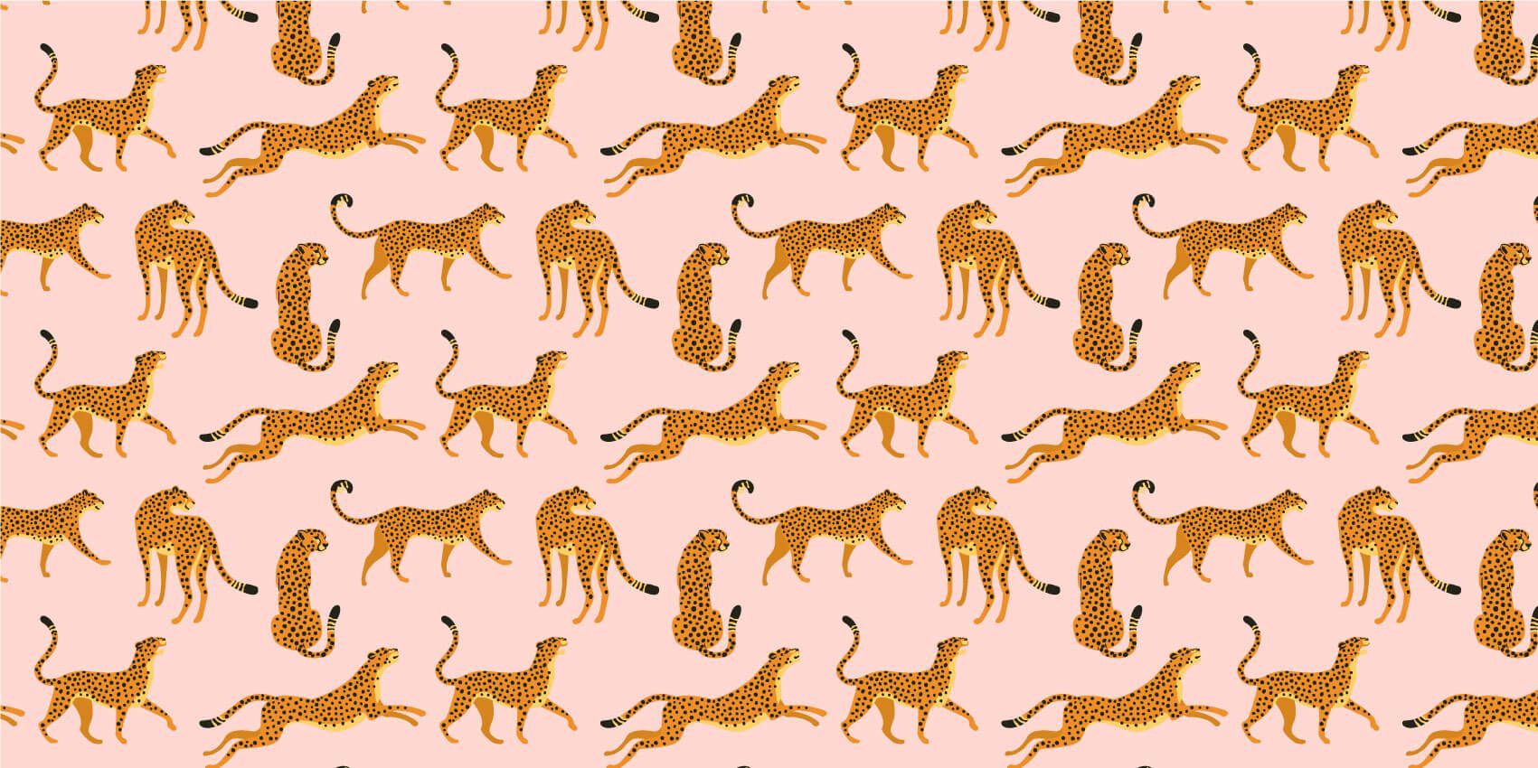 Roze luipaard print