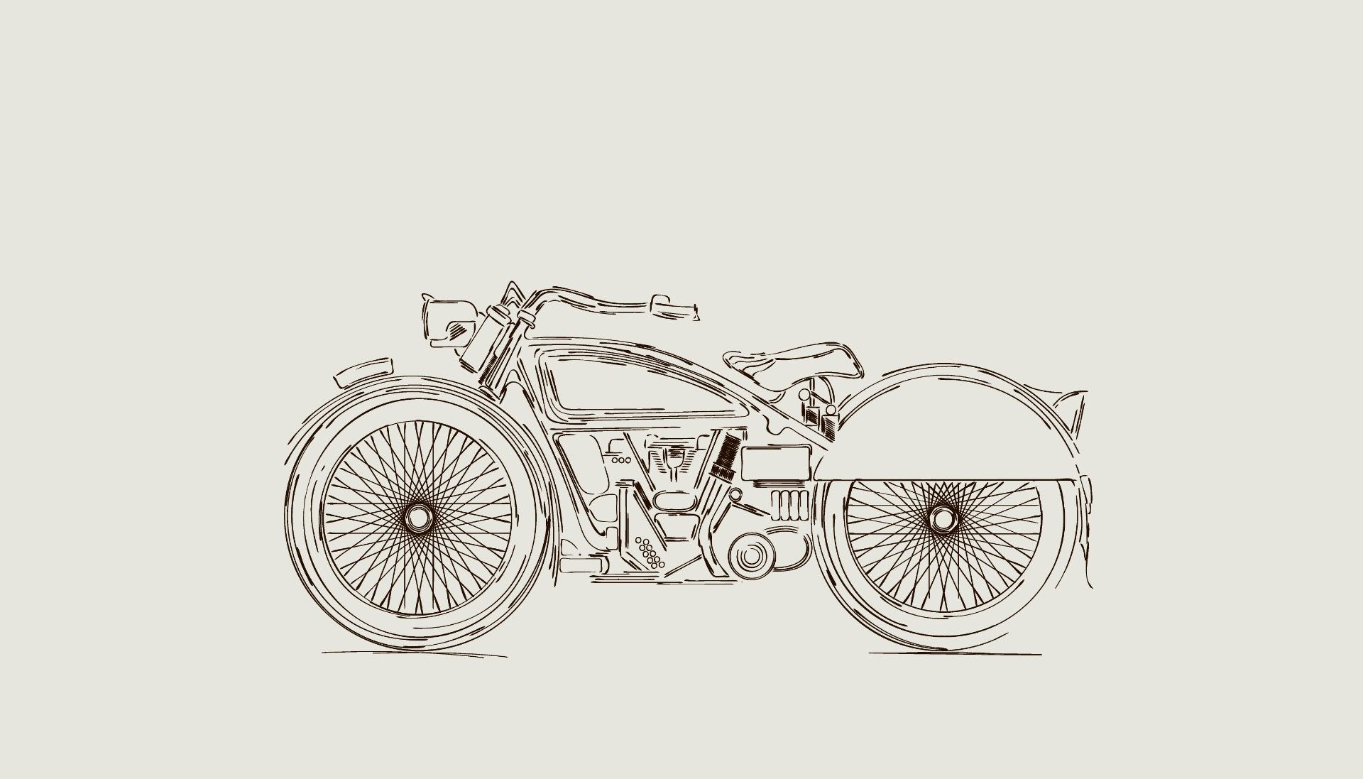 Signeret vintage motor