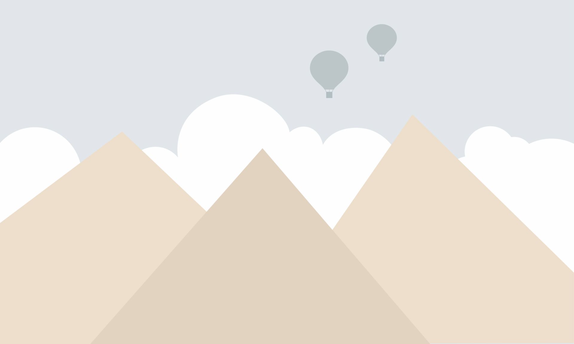 Höga berg med luftballonger