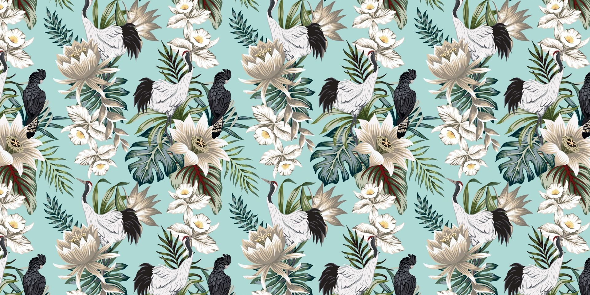 Tranor och papegojor