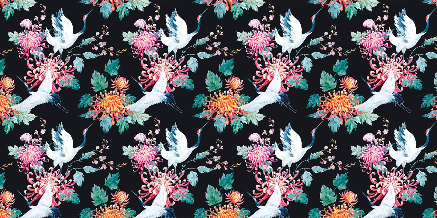 Waterverf kraanvogels