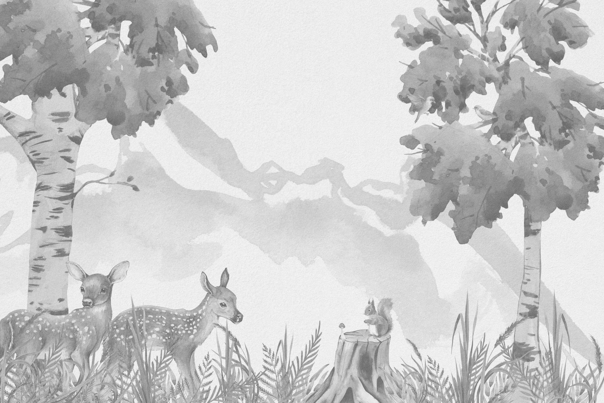 Hjortar i grå nyanser