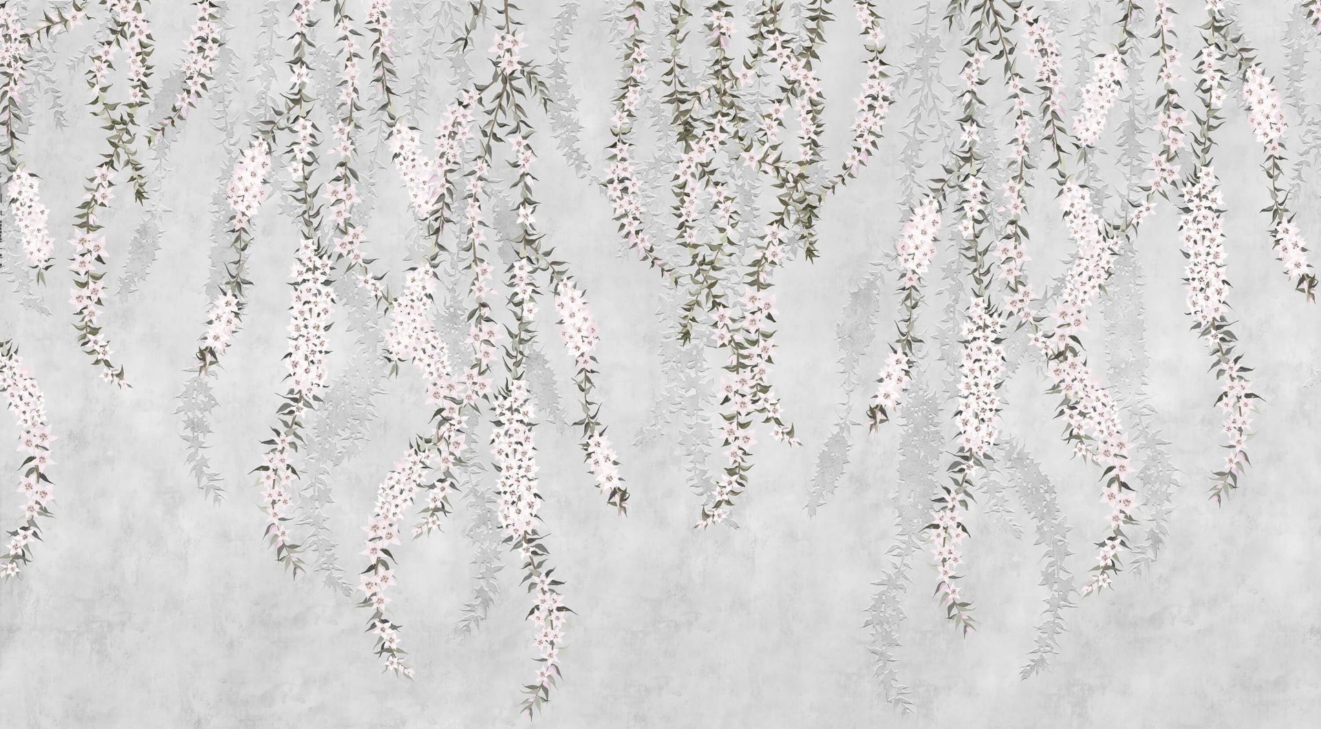 Blomstrene på lyseblå betong