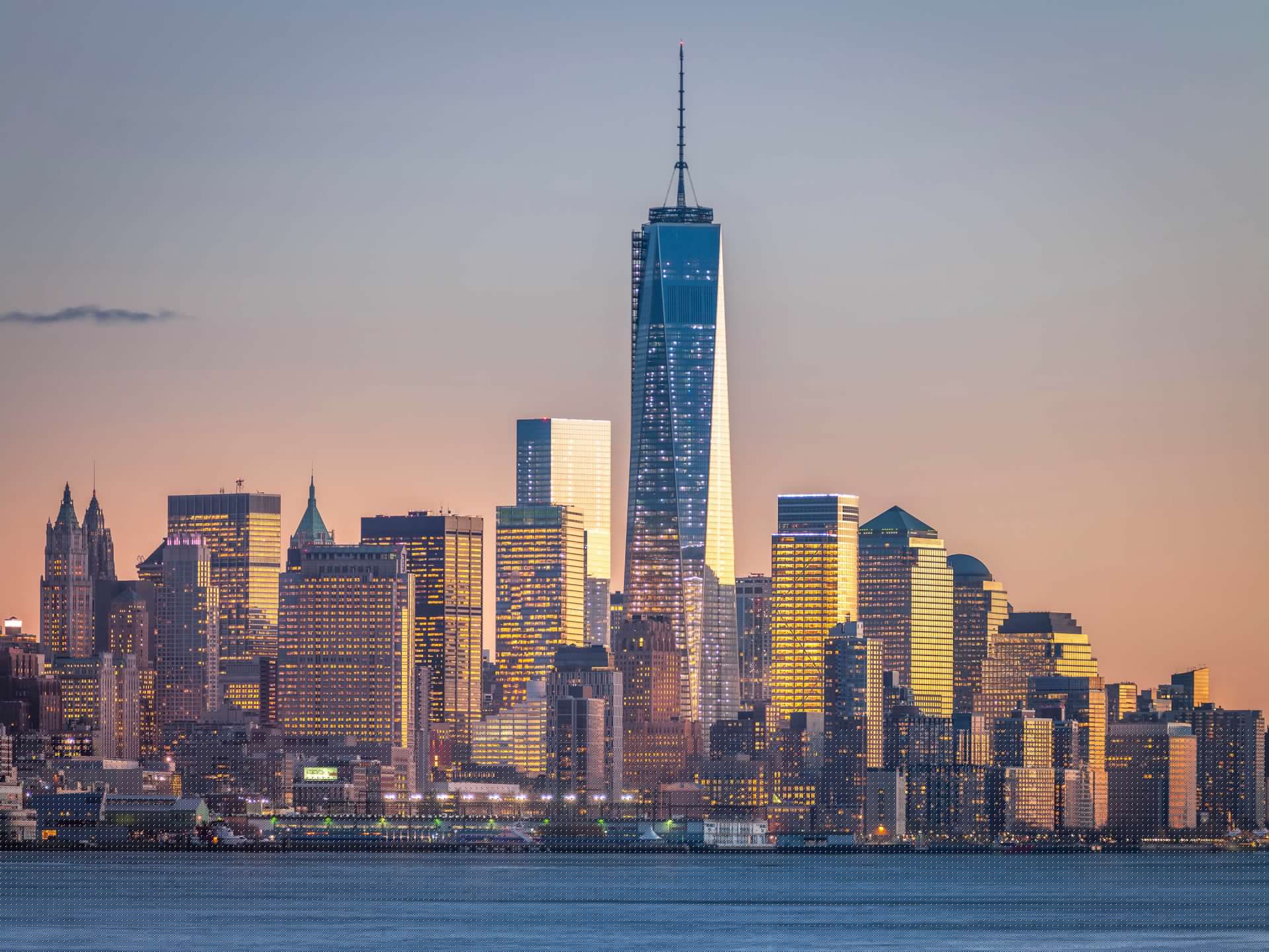 Solnedgang i New York