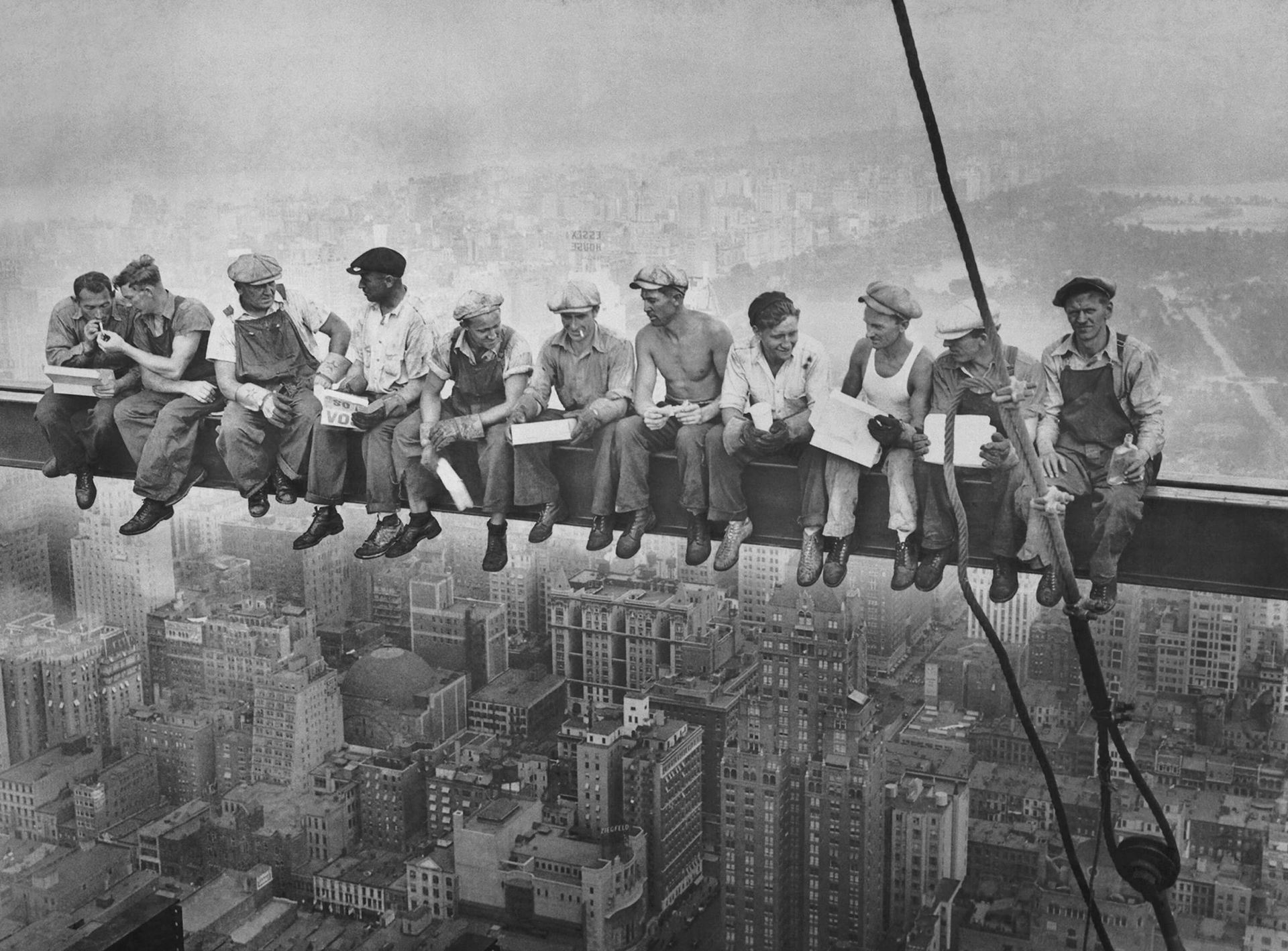 Lunsj ved en skyskraper