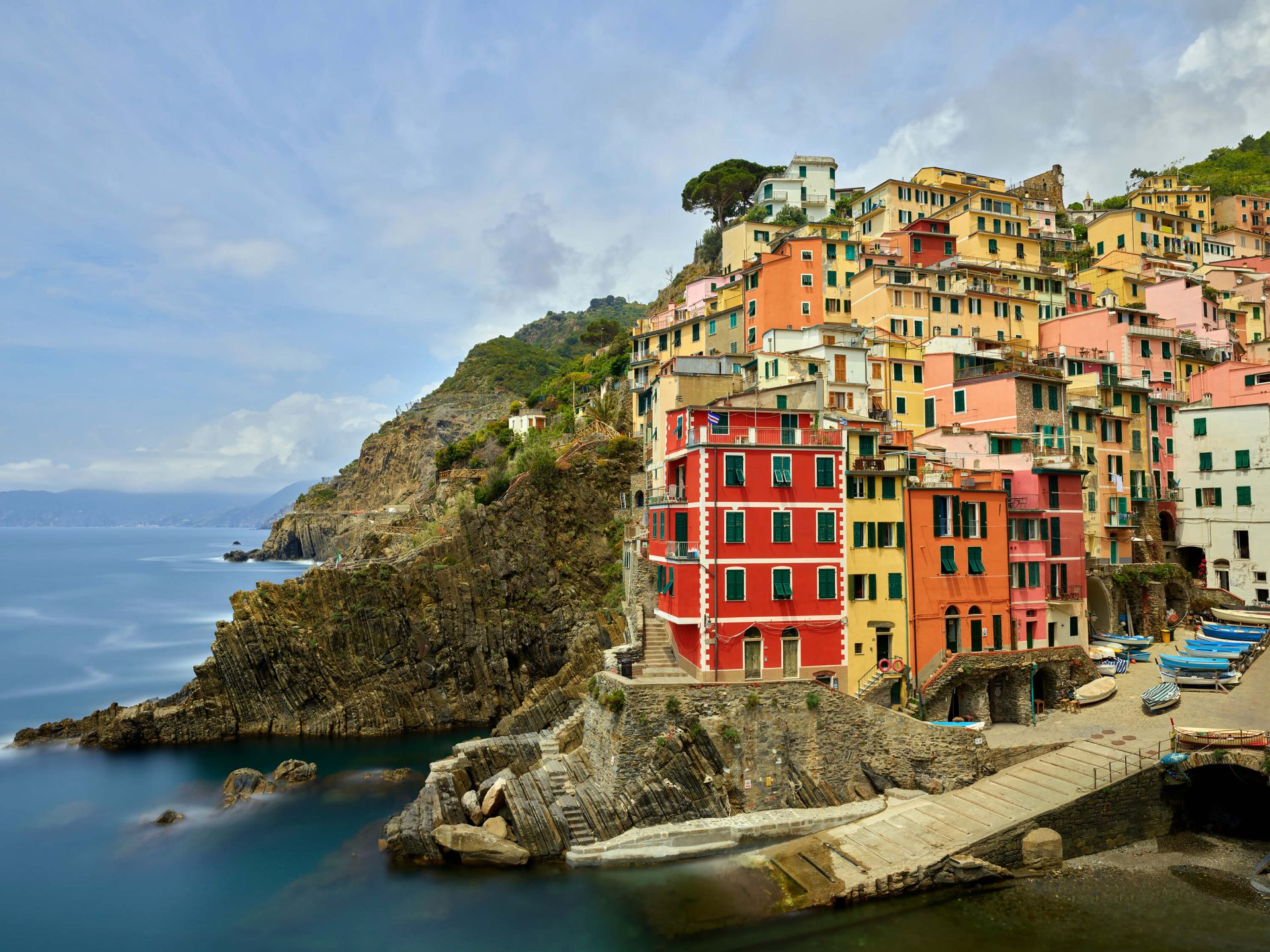 Italienske grushus på kysten