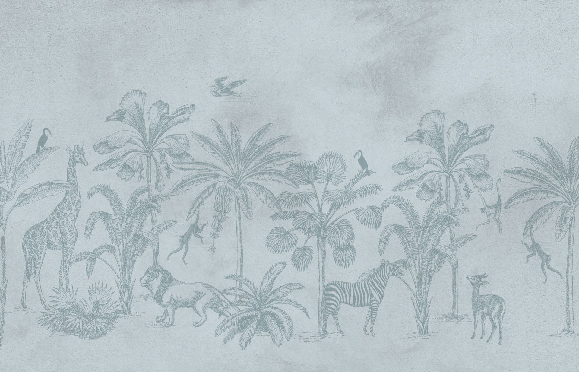 Djungel djungel blå