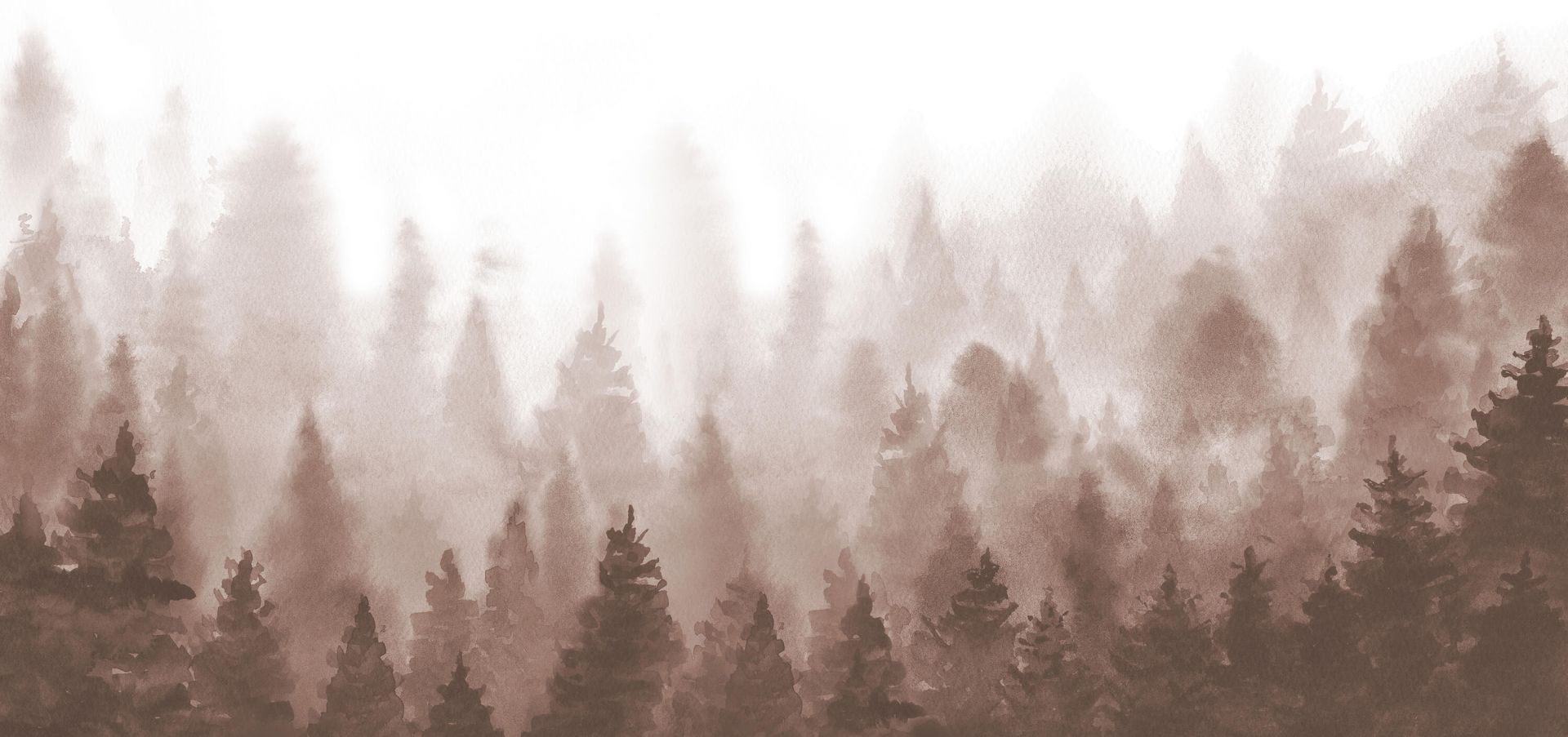 Skov lavet med akvarelfarve