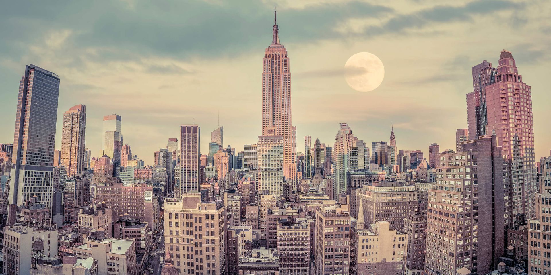 Empire State Building med Manhattan