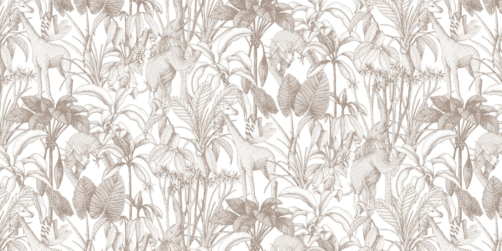 Djur bland palmerna taupe