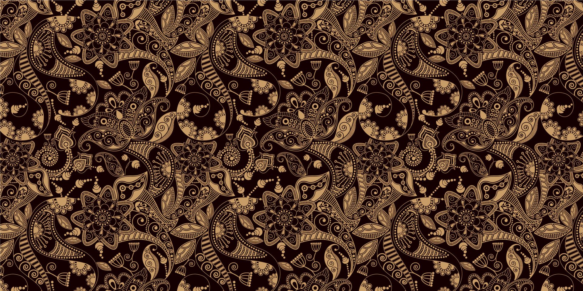 Gyldne blomstermønstre