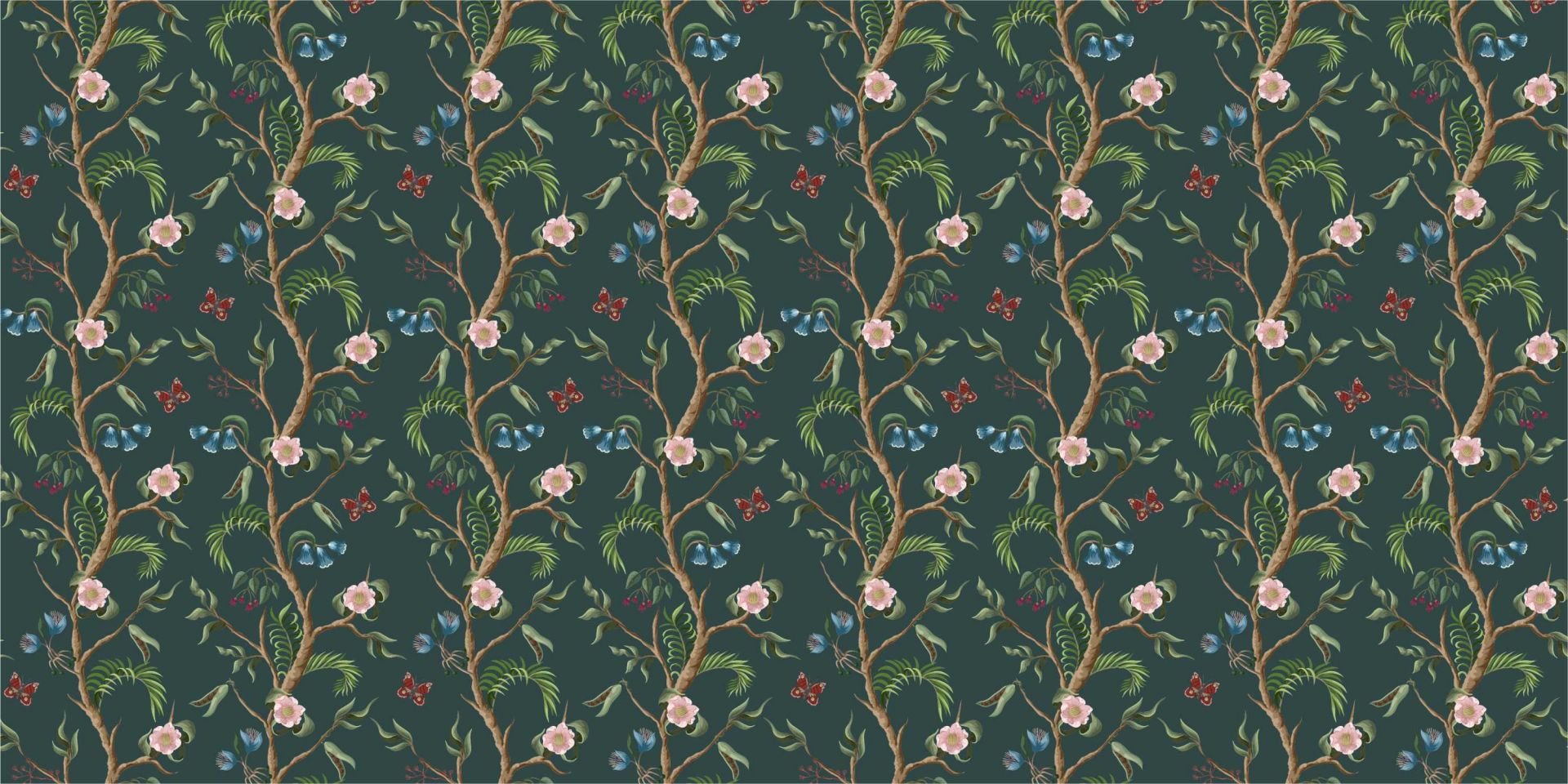 Blomstrende blomstermønster