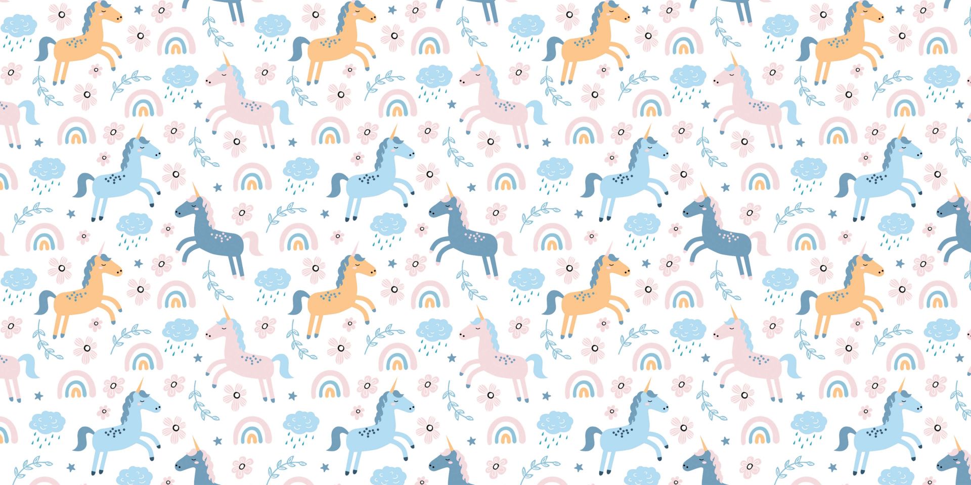Enhörning med regnbåge
