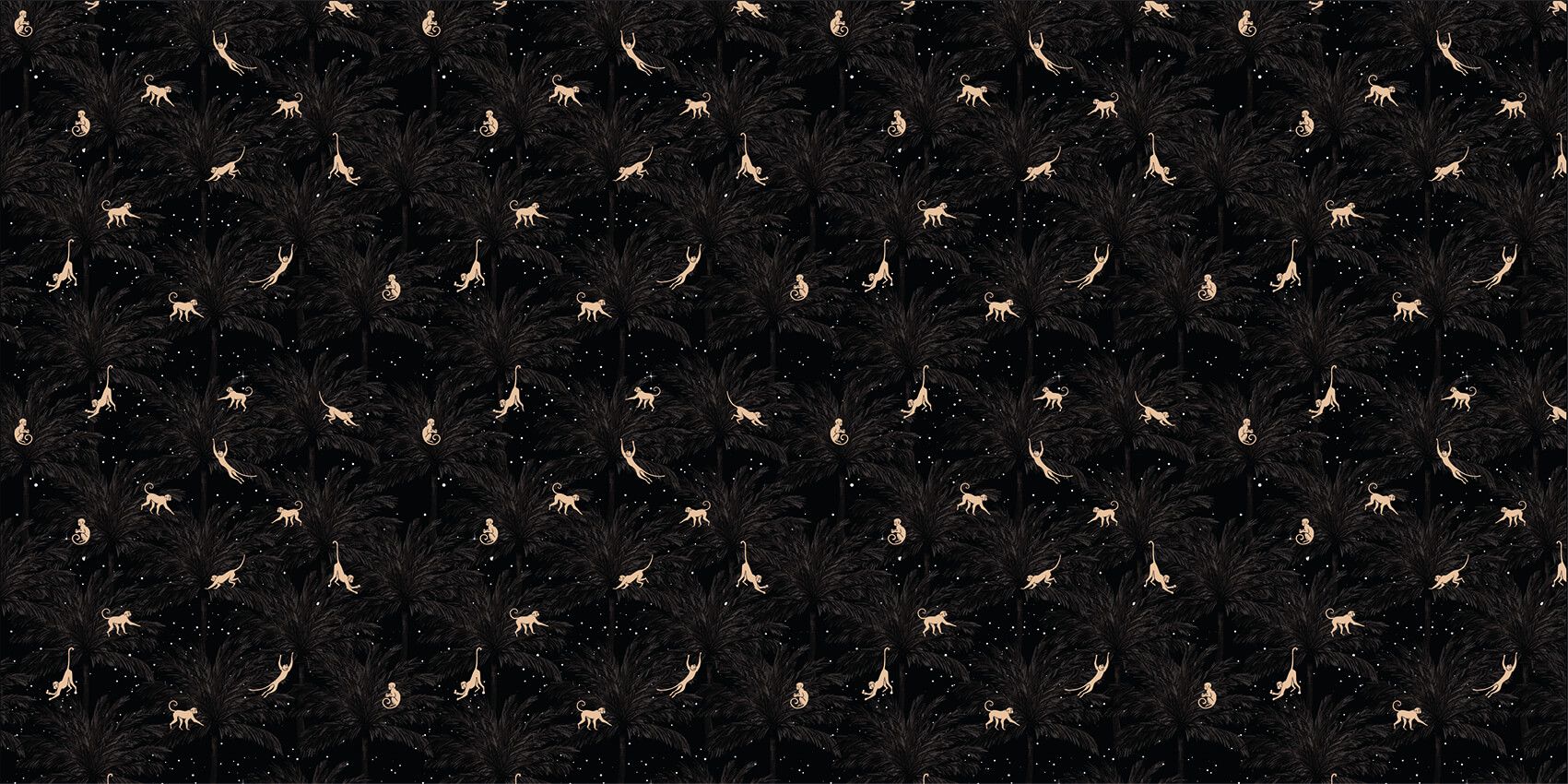 Tropiska apor - svart