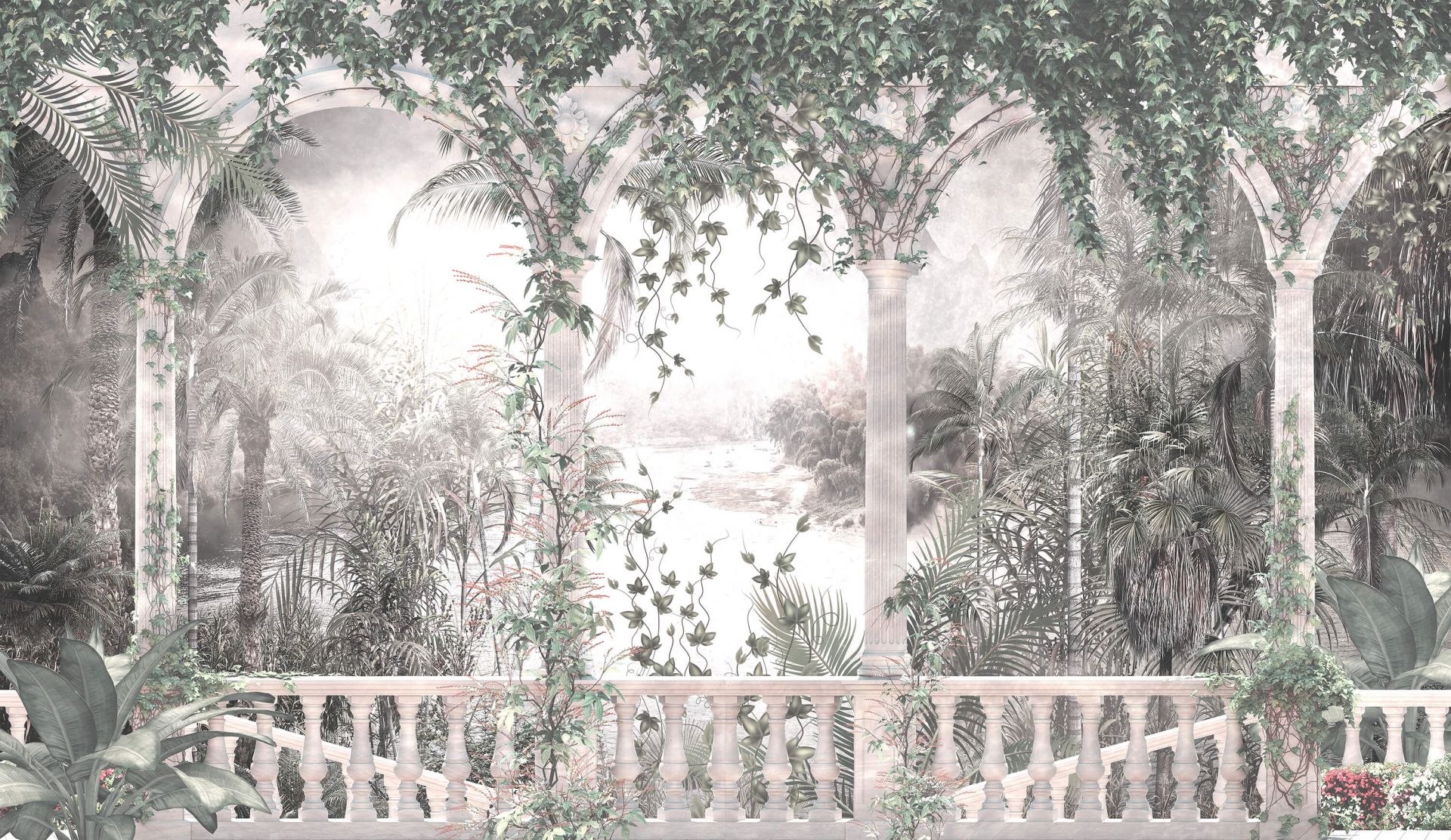 Tropiske træer og blade