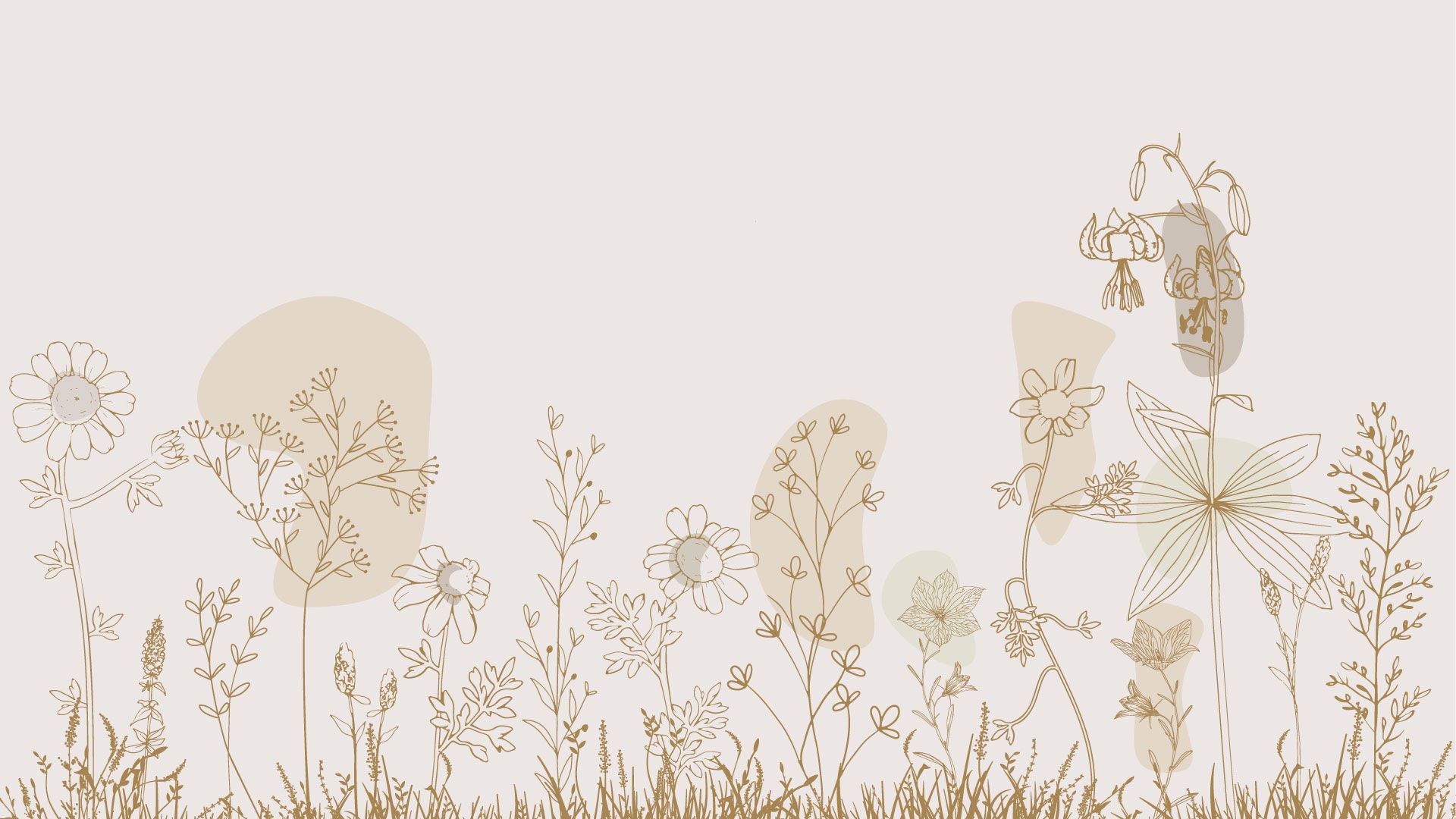 Blomstermark høj beige og naturfarver