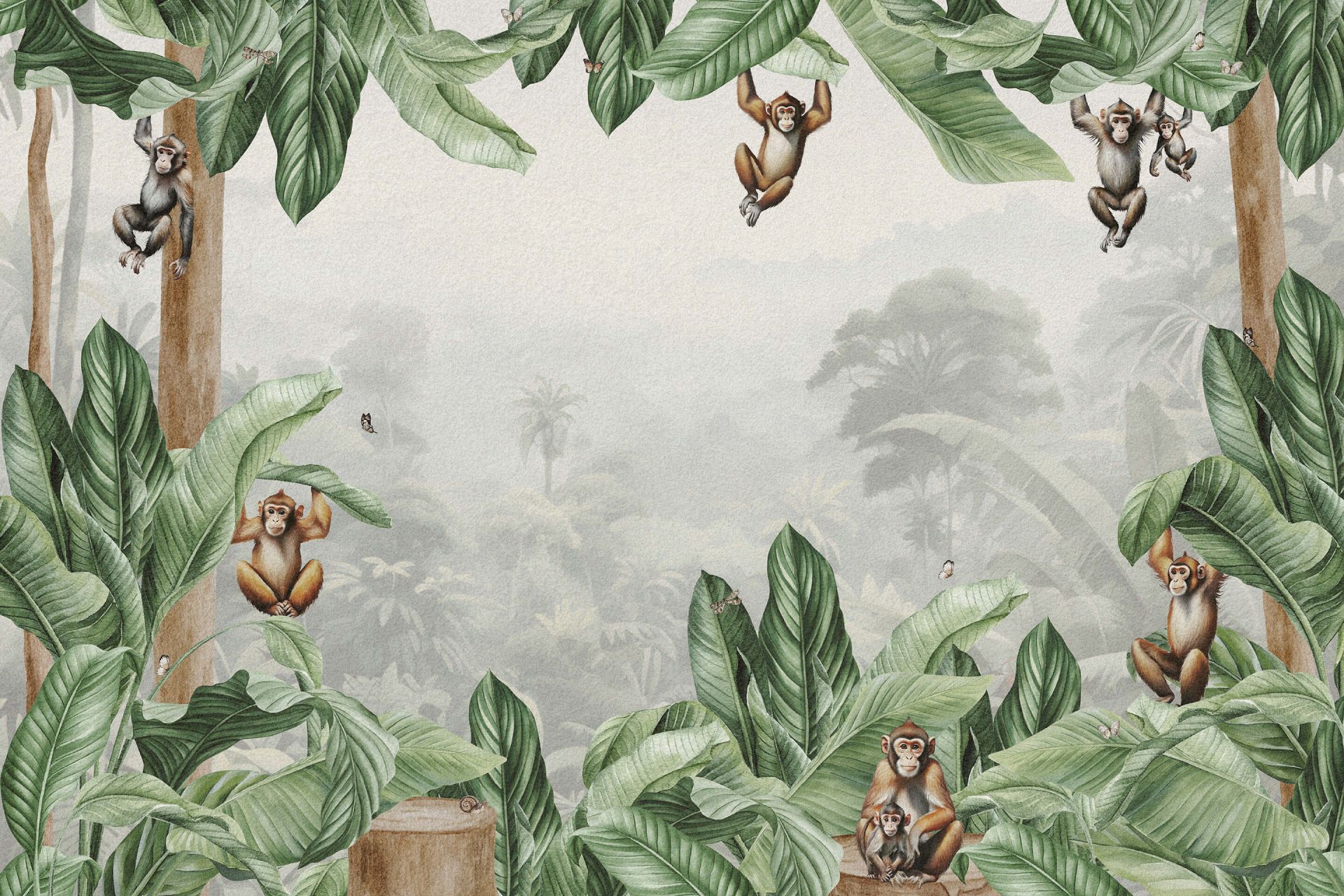 Monkeys landskap i färg