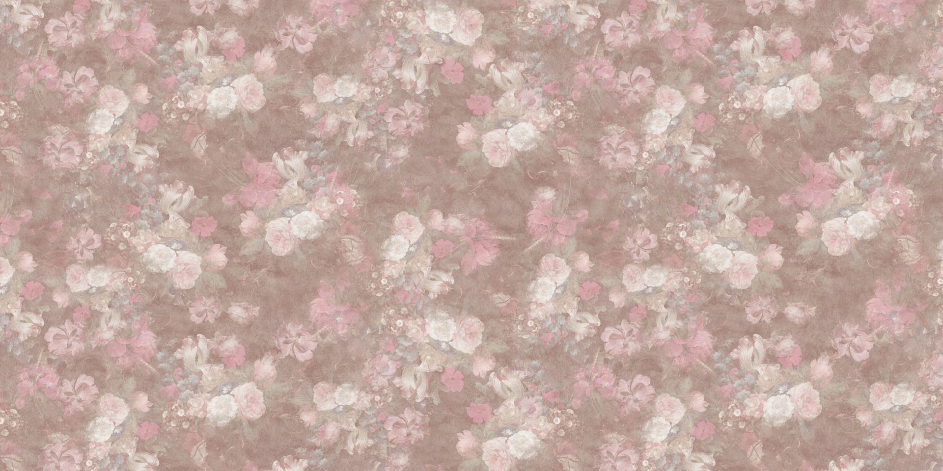 Barokt blomstermønster - vintage pastel