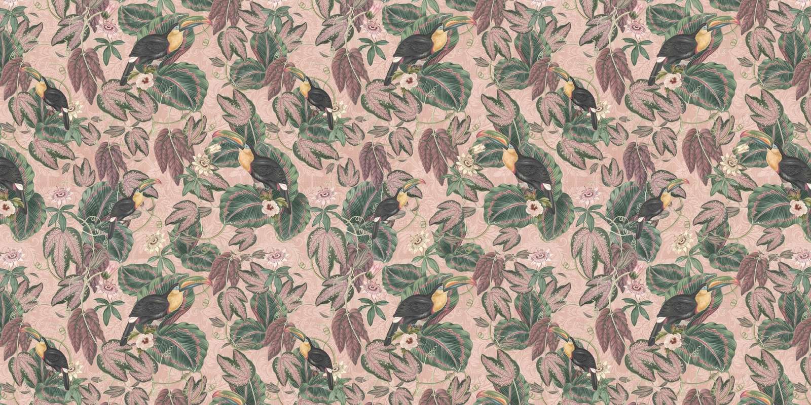 Tropiske junglefugle & tukaner - pink