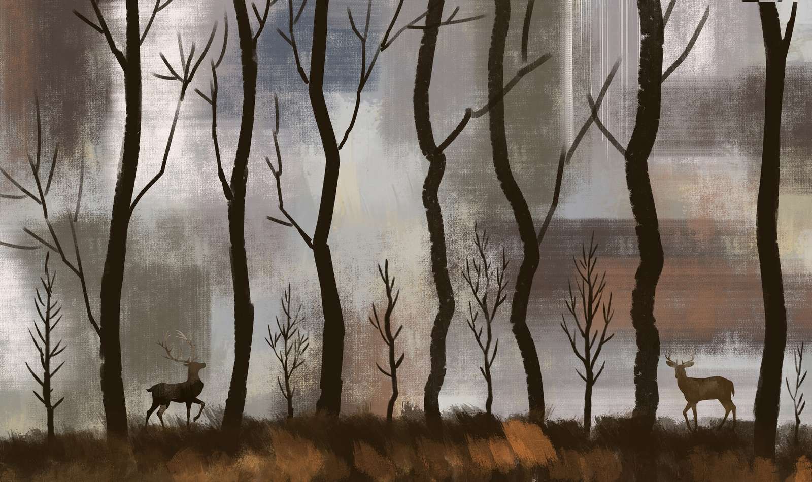 Skumringsstille Hjorteskog