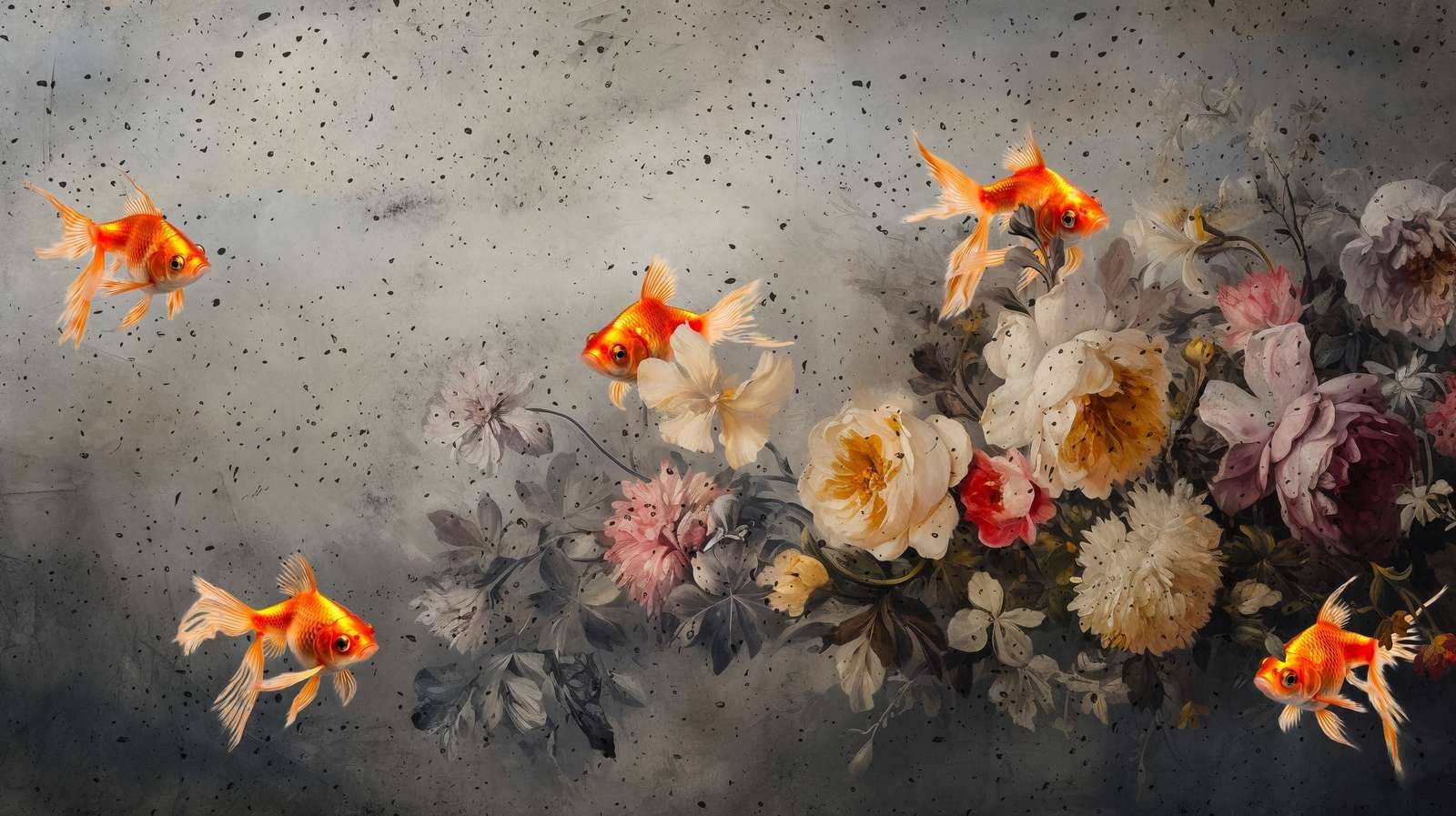 Gullfisk Blomster Eleganse