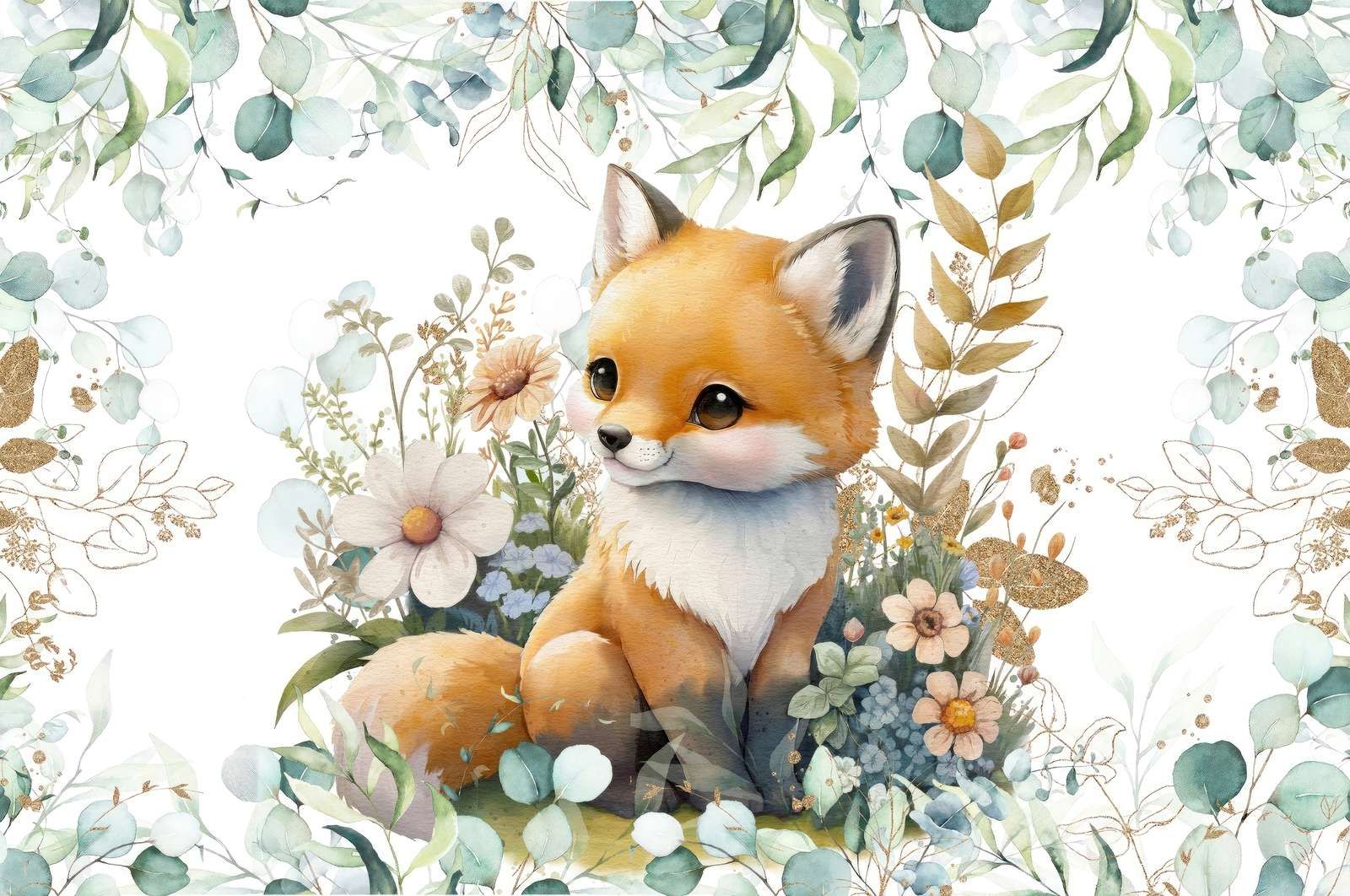 Mynte- og gullfarget løveunge