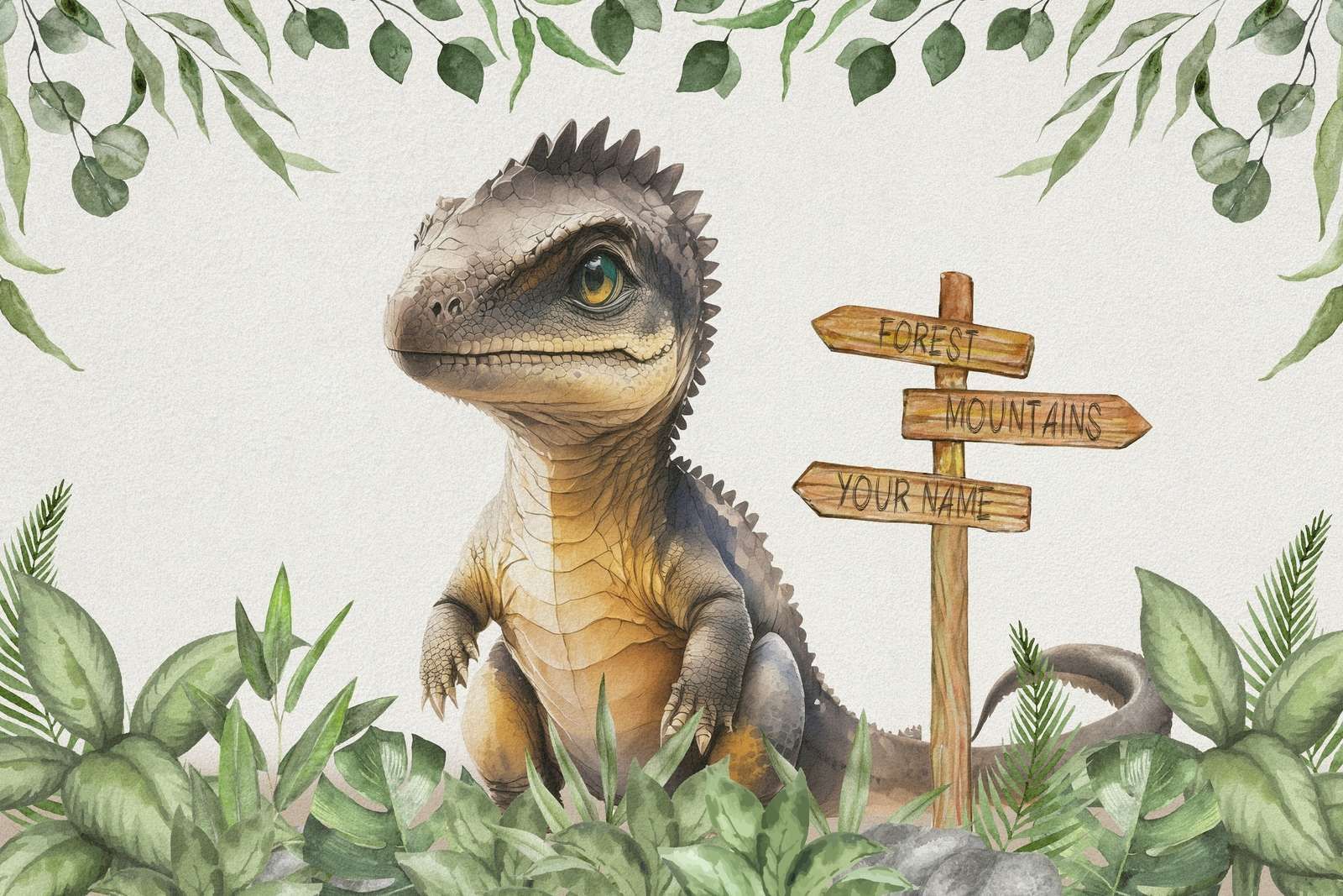Baby spinosaurus i junglen