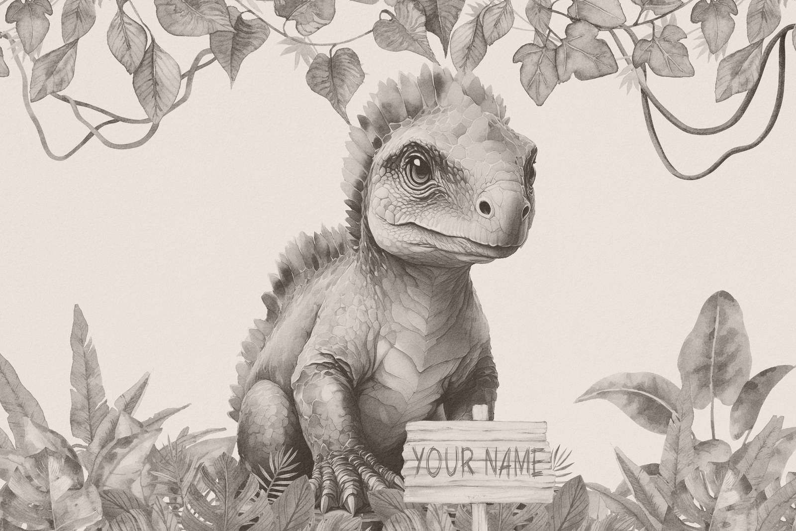 Baby ankylosaurus i den beige junglen