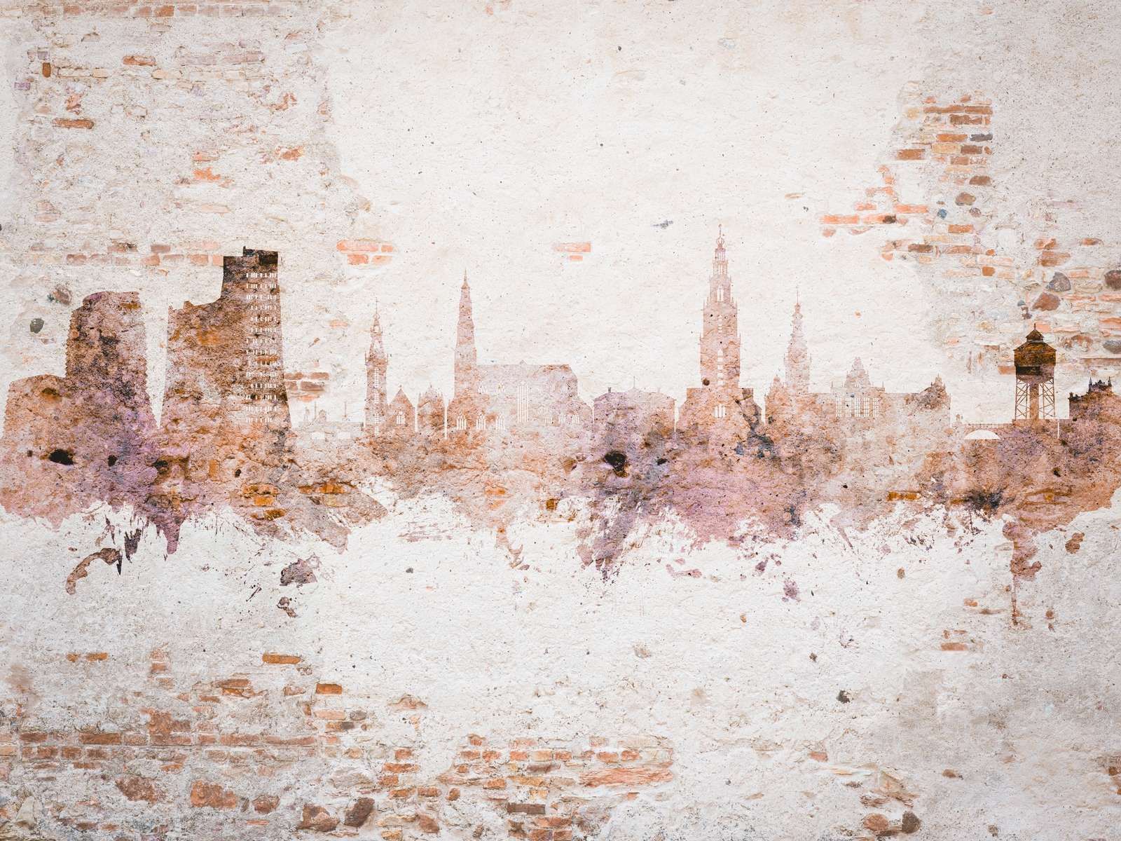 Akvarell silhuett, Groningen