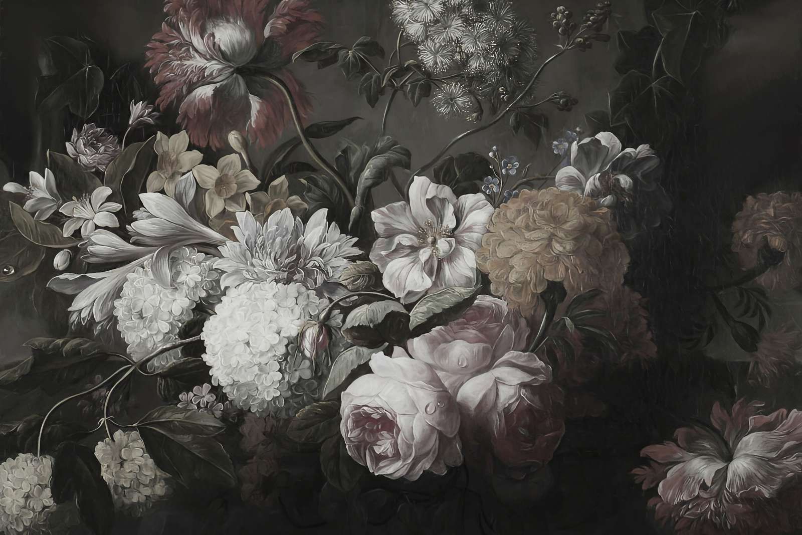 Bukett med vallmo och krokus