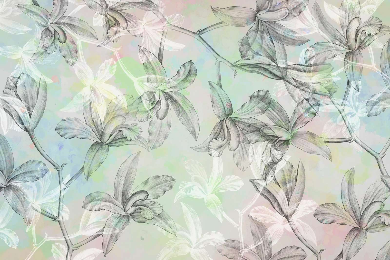 Vattenfärg Orkidé Harmoni