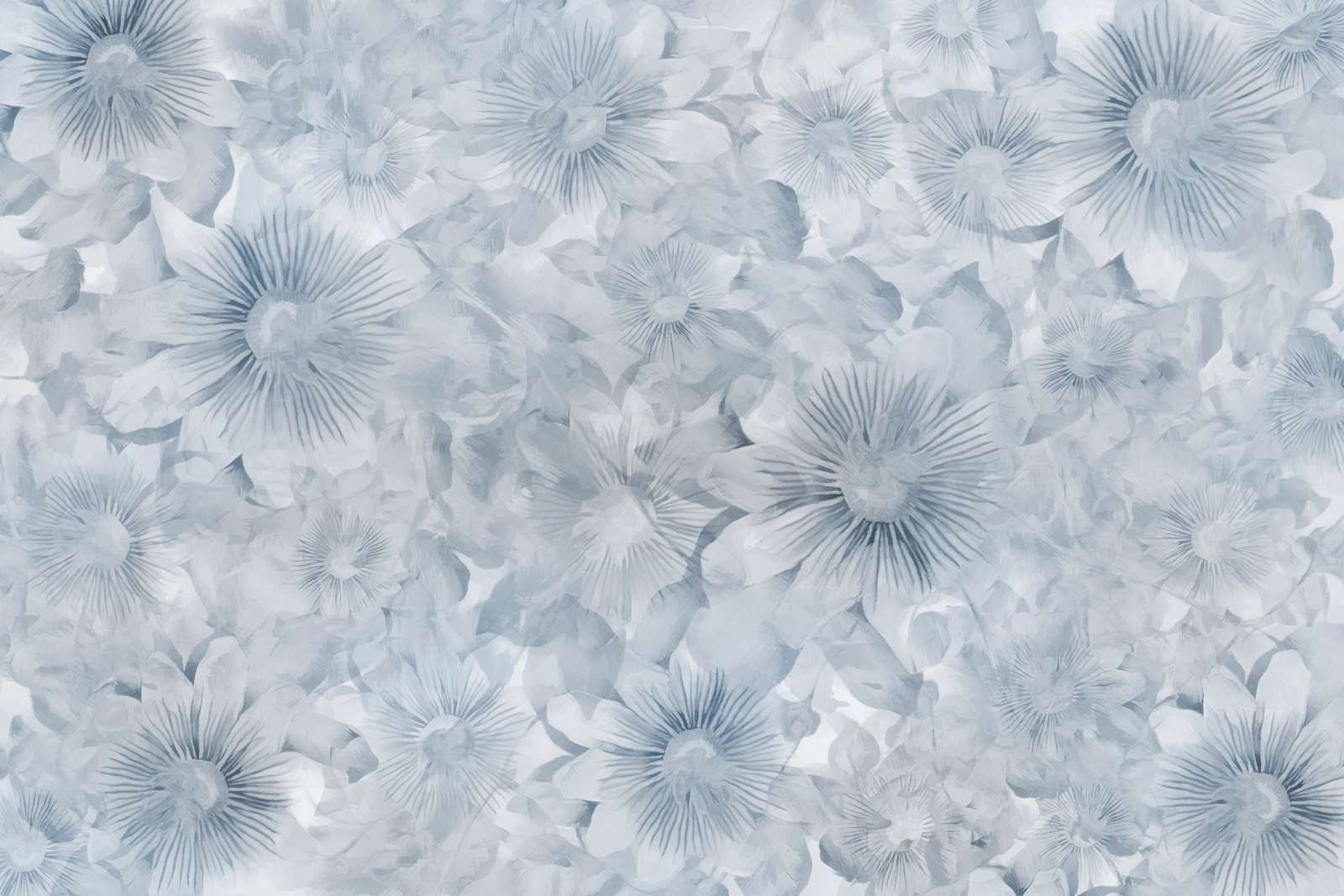 Botanisk akvarell eleganse blå måne