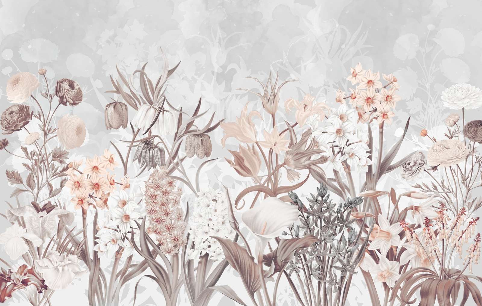 Forår Blomster - Eterisk Grå