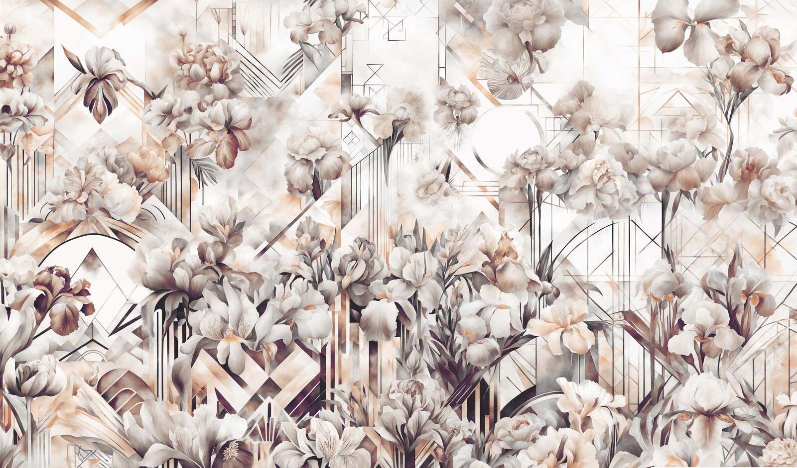 Stora akvarellirisar sepia