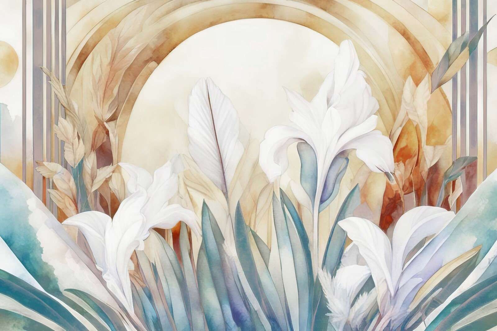 Iris vid soluppgång blå