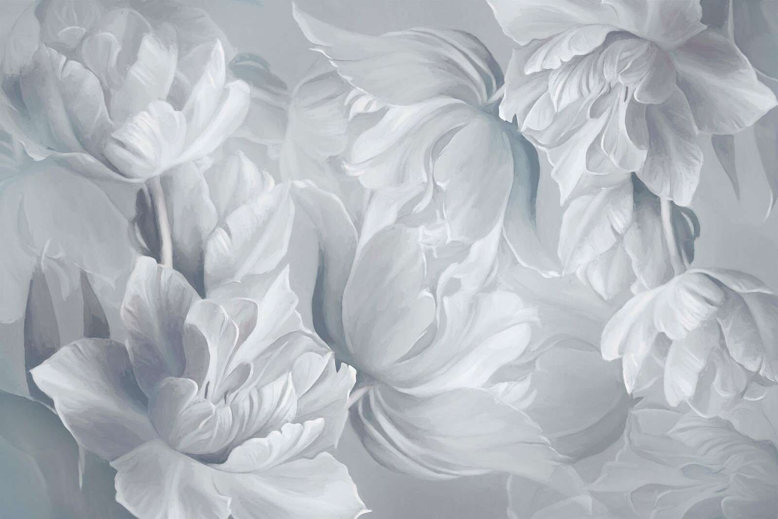 Store hvite tulipaner